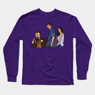 Leonardo Dicaprio and the Distracted Boyfriend Meme Long Sleeve T-Shirt